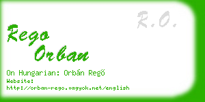 rego orban business card